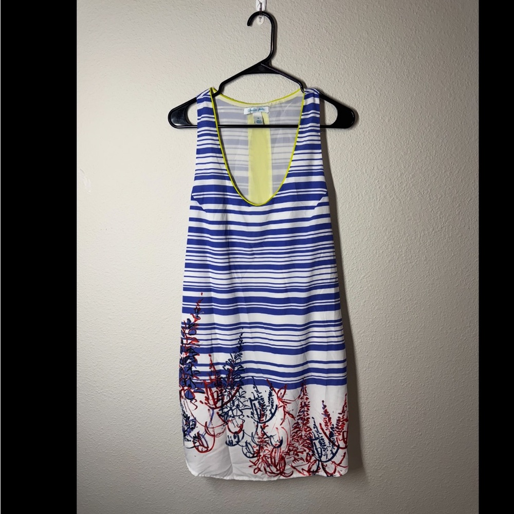 Charlie Jade Blue and White Striped Swim Cover-Up